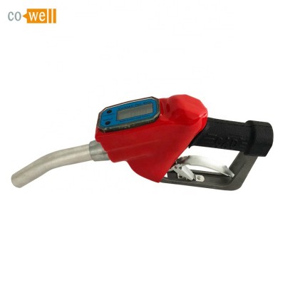 electric display gasoline diesel oil gun digital fuel nozzle with flow meter